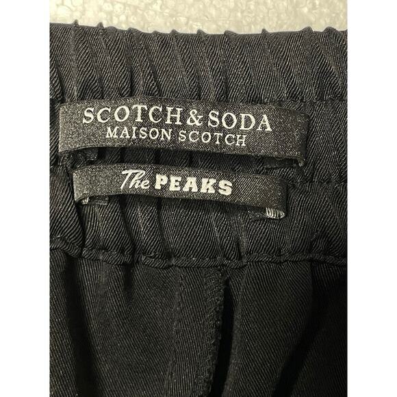 Scotch & Soda womens Tailored Pants Velvet Side Tapes size S Black - Picture 7 of 12